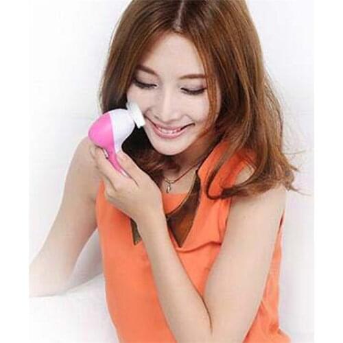 Electric Body Face Skin Care Cleaning Wash Brush SPA Facial Cleansing Devices Beauty Relief Massage With Latex Soft Sponge