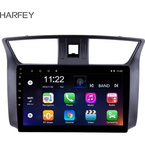 Harfey Head Unit Player 10.1 inch For 2012 2013 2014 2015 2016 Nissan Sylphy Android 10.0 GPS Car Radio Support Mirror Link TPMS