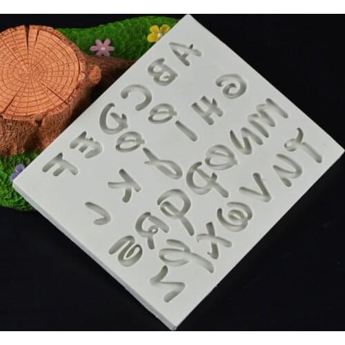 Cake Decorating Tools Alphabet Fondant Cake Stamp Silicone Mold Pastry Cake Design Silicone Mold Baking Accessories