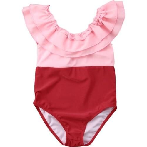 Hot Sale Summer Mother Daughter Family Matching Ruffle High Waist Bikini Set Female Girls Swimsuit Kids Swimwear Outfits