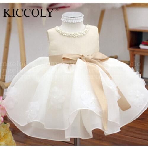 Champagne Summer Sleeveless girls Tutu Dresses For Wedding,Girl Christening Gown,infant birthday outfit Princess