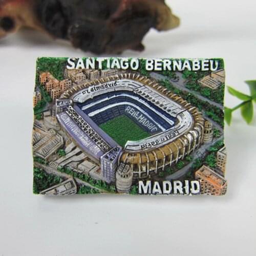 Spain Madrid Estadio Santiago Bernabeu Shaped Fridge Magnets World Scenery Tourist Souvenirs Magnetic Stickers Home Decor Gifts