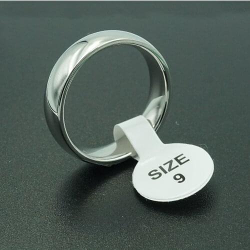 6MM Fashion Charm Jewelry Wedding Brands Men Stainless Steel Black Rings For Women