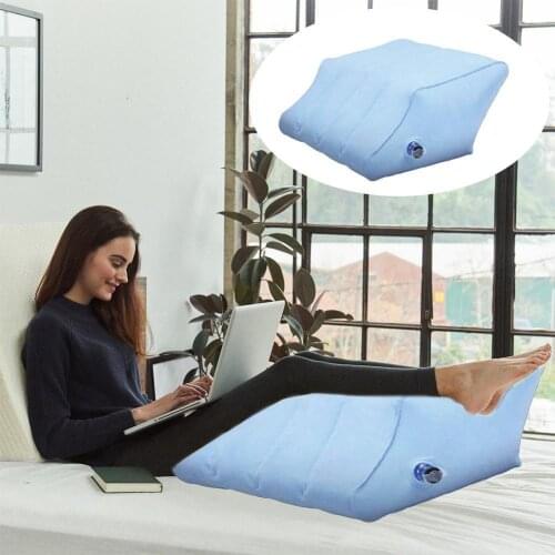 Inflatable Rhombus Leg Pillow Light Portable PVC Inflatable Supplies Lightweight Ease Travel Office Pillow Pillow Home Knee U2H7