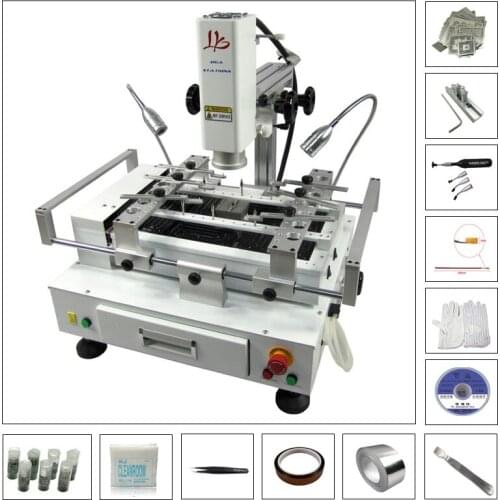 LY R690 V.3 BGA rework station IC soldering machine with 810 pcs directly heating stencil kit pack for ic chip repairing