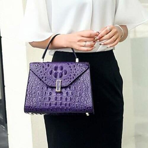 2021 New Luxury Designer Famous Brand Women Genuine Leather Bag Quality Crocodile Pattern Cowhide Leather Womens bag