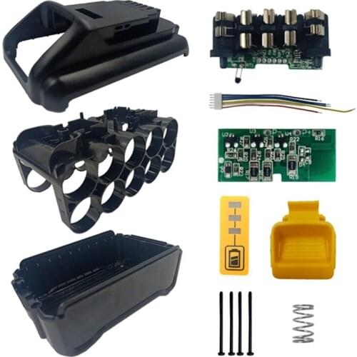 10X21700 DCB200 Li-Ion Battery Plastic Case PCB Charging Protection Circuit Board Box Shell For Dewalt 18V 20V 8Ah Tool Promotio