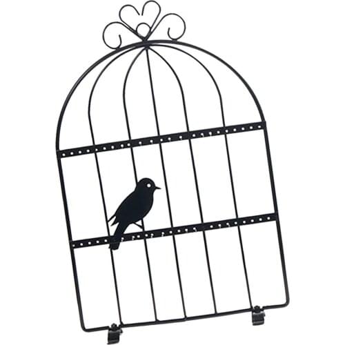 Cage Shape Jewelry Earring Rack Stand Display Holder Jewelry Stand Organizer