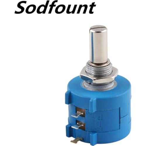 1pcs Precision multi-turn winding potentiometer 3590S-2 -103L502L104L1K 5K 10K 100K with knob scale