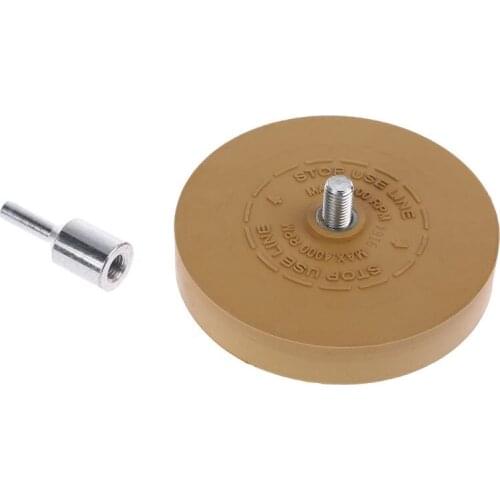 Rubber eraser wheel pad with drill adapter 88mm Polishing Wheel 1/4" Decal Remover For Car Decals Vinyl Stickers Quick Removal