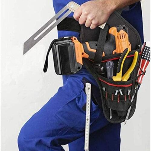 1pcs Waterproof Multi-functional Drill Holster Waist Tool Bag Electric Waist Belt Tool Pouch Bag For Wrench Hammer Screwdriver