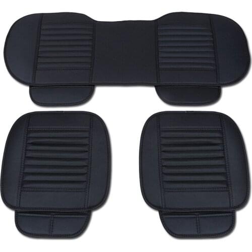 Universal Car Seat Artificial leather All-Inclusive Non-Back Bamboo Charcoal Car Seat Cushion Non-slip 4 Color Mat Pad Seat Auto