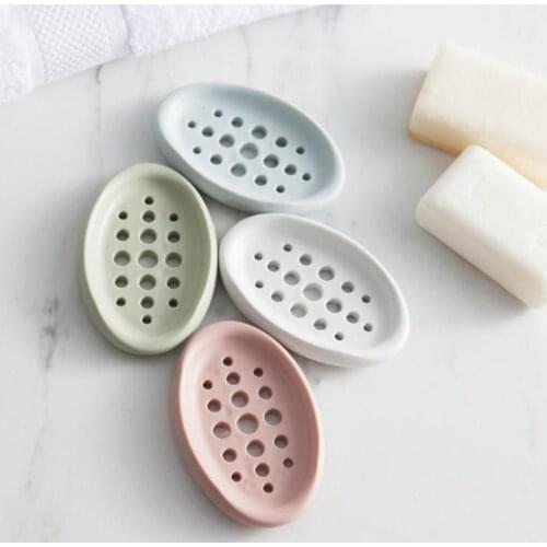 100PCS Sillicone Soap Box Container Clothes Brush Hollow Soap Dish Creative Draining Soap Holder Non-slip QB836