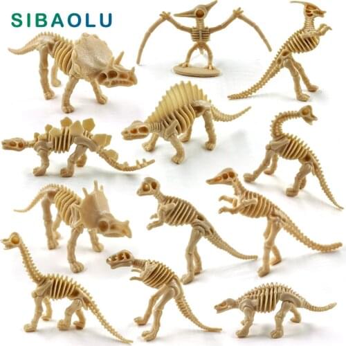 12pcs Simulation Dinosaurs Skeleton figurine Animal model Bonsai home decor miniature fairy garden decoration accessories modern