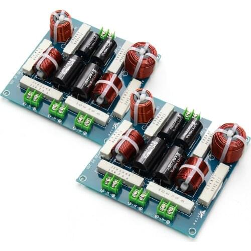 2PCS 3 Way 300W DIY Home Speaker Filter Circuit Frequency Divider Home Theater Hifi Stereo Audio Crossover Filters