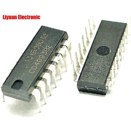 20pcs / lot CD4093BE / HEF4093 / HCF4093 Schmitt trigger DIP-14 IC
