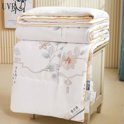 UVR Australian Velvet Cotton Printed Silk Quilt Mulberry Silk Gift Quilt Comfortable Bedding Spring And Autumn Winter Quilt Core