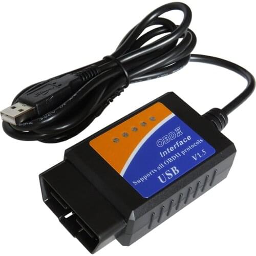Elm327 V1.5 USB Obd2 Car Diagnostic Tools Elm 327 V 1.5 Obd 2 Diagnostic Interface Scanner For PC Elm-327 OBDII Code Reader
