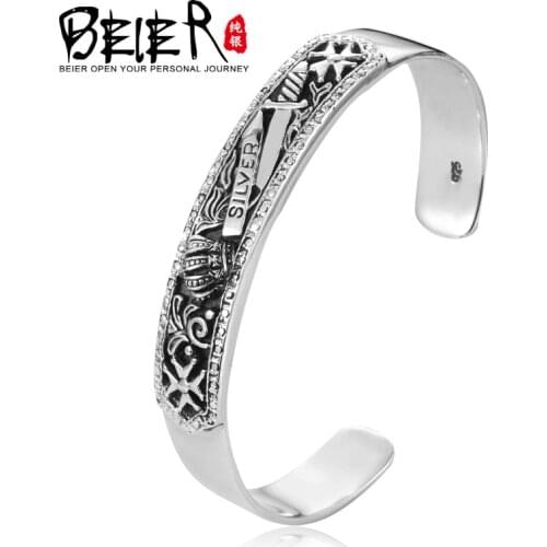 Beier Bracelet fashion vintage Punk Mens domineering crown sword Bracelet BR925SZ022