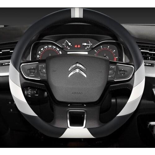 38CM Car Steering Wheel Cover D Type For Citroen C3-XR C4 Sega C4L Elysee DS3 DS4 DS5 DS3 Audi TT RS7 RS5 S3 S5 SQ5 TTS