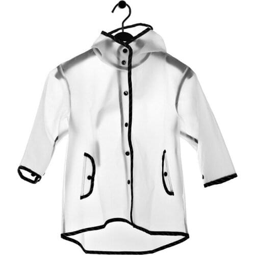 Kids Children Cute Raincoat Girls Boys Fashionable Hooded Transparent Waterproof Kids Raincoats For Outdoor Travelling