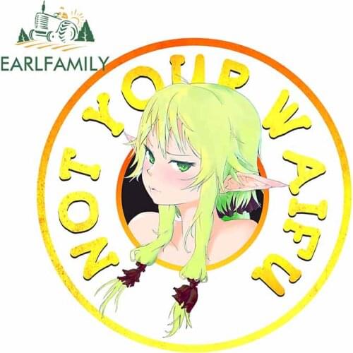 EARLFAMILY 13cm x 12.8cm For Not Your Waifu Car Bumper Decal Anime Car Stickers Waterproof Creative Decal Air Conditioner Decor