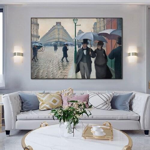 Home Decoration Art Wall Pictures For Living Room Poster Print Canvas Paintings French Gustave Caillebotte Figure Painting