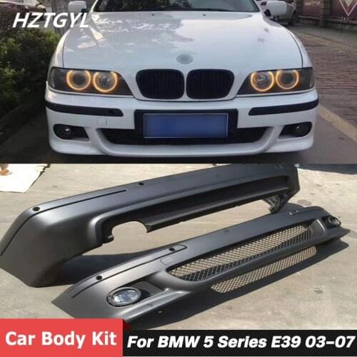 PP Unpainted Car Body Kit Front Rear Bumper For BMW 5 Series E39 520i 525i Tuning 2003-2007