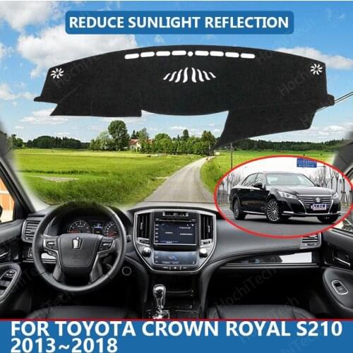 Right Hand Drive High Polyester Fiber Anti-UV Car Dashboard Cover Mat for Toyota Crown Royal S210 2013~2018 Cover
