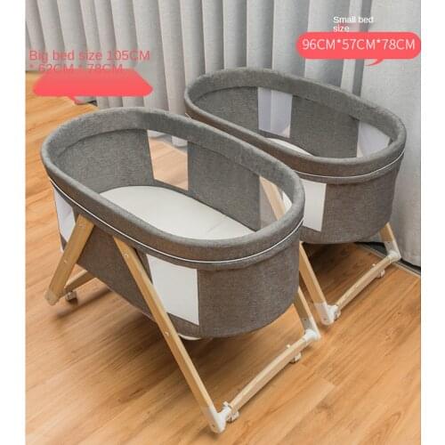 Newborn Multi-functional Baby Bed Foldable Portable Cradle Bed Baby Twin Cradle Movable