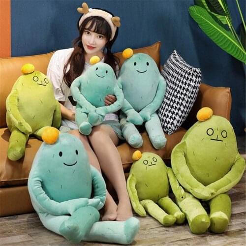Novelty Cactus Plush Toy Stuffed Pillow high-quality super soft velvet Cute Funny Squatting sitting posture Plush Doll