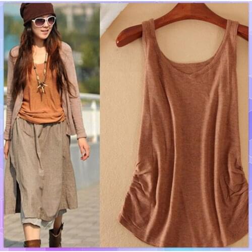 Solid Womens Tank Top Female Loose Tube Tops Large Size T-shirt Camisole Sexy Summer Basic Camis Loose Sleeveless Vest Tops