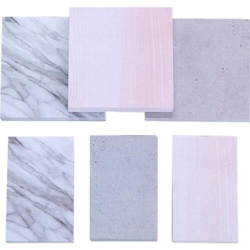 Simple Marble Pattern Self Adhesive Memo Pad Sticky Notes School Office Stationery