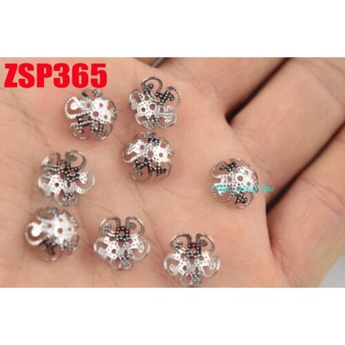 10mm stainless steel bead cap cinquefoil fashion jewelry parts earring Components 300pcs ZSP365