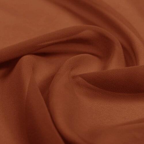100% pure silk georgette 8mm 114cm 45"width dark coffee color mulberry silk fabric for dress, shirt NO.42