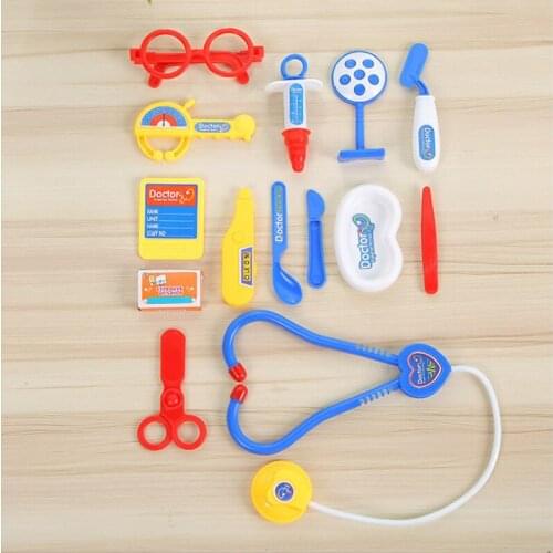 15 Teile/los Kinder Pretend Play Doctor toys Krankenschwester Spielzeug-set Tragbaren Koffer Medical Kit Kids