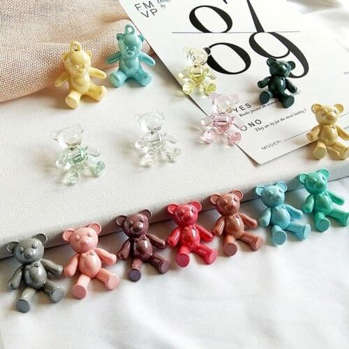 20pcs/lot Hot Selling Jewelry Accessories Bear Charms Keychain Pendants Accessories Garment Accessory Clothing Female N236