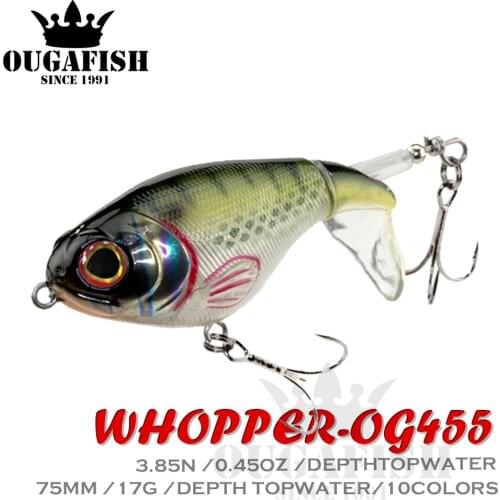 Whopper Plopper Fishing Lure Propeller Bobble Tracto Crank Minner Baits Weights17g Pesca Saltwater Lures Hard Bait For Pike Fish