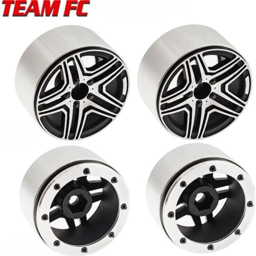4PCS 1/10 RC Rock Crawler Aluminum 2.2 Beadlock Wheel Rims for Axial SCX10 RR10 Wraith 90048 90018 Traxxas TRX4 TRX-6