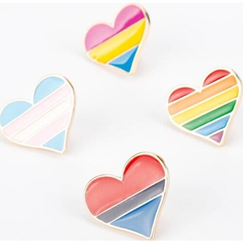 Aesthetic Gay LGBT Les Rainbow Heart Pin значки Don't be a dick Love Metal брошь Brooch on Bags Clothes