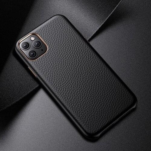 YMW Real Leather Case for iPhone 11 Pro Max 7 8 Plus Case Luxury Genuine Leather Phone Cases for iPhone Xs Max Xr X Back Cover
