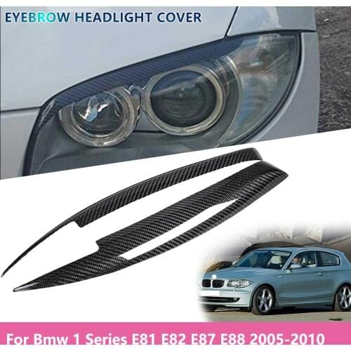 For Bmw 1 Series E81 E82 E87 E88 2005 2006 2007 ~ 2010 Car Eyebrow Headlight Cover Head light Eyelid Eyebrow Cover Trim Stickers
