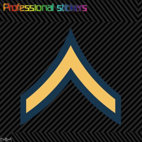 E-2 Private First Class Insignia Sticker Decal Self Adhesive Vinyl Us Army Stickers for Motos, Cars, Laptops, Phone