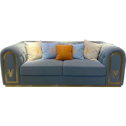 Italian light luxury sofa Modern small apartment living room combined style furniture Hong Kong-style simple post-modern sofa