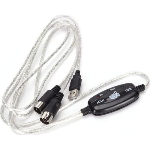 JETTING Keyboard to PC USB MIDI Cable Converter PC to Music Keyboard Cord USB 16 IN-OUT MIDI channels Interface Cable In stock