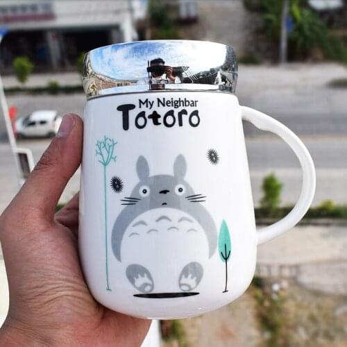 Large Capacity Creative Lovely Ceramic Cartoon Cute Totoro Lover Coffee Mug Cup Birthday Gift