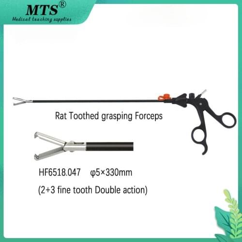 MTS Laparoscopic Surgical Instruments Stainless Steel Rat Toothed grasping Forceps fine tooth for surgery and medical teaching
