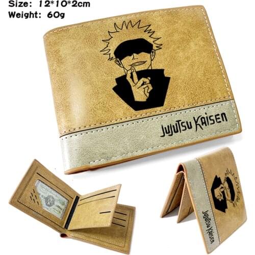 Hot Sell Japanese Cartoon Jujutsu Kaisen Wallet Short Purse for Young Wallets With Card Holder