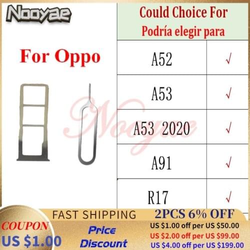 SIM Card Tray For Oppo A52 A53 A91 R17 2020 SIM Tray Holder Slot Adapter Reader Pin