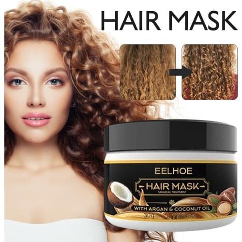 Hair Mask Deep Conditioning Hair Mask Nourish curly coconut oil Hair care Dry Damaged Hair tonic Elastic Hair